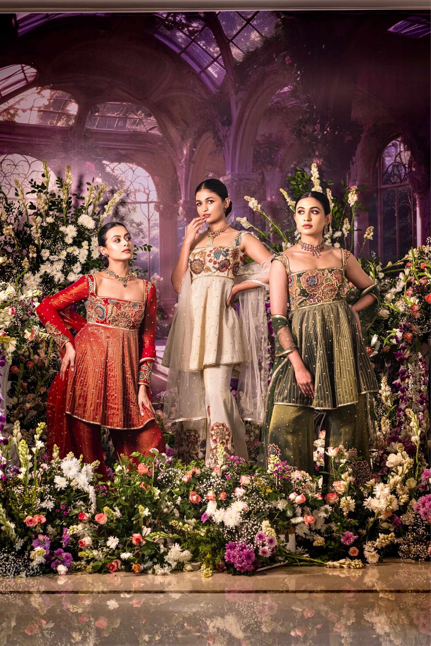 Ivory tissue sharara set