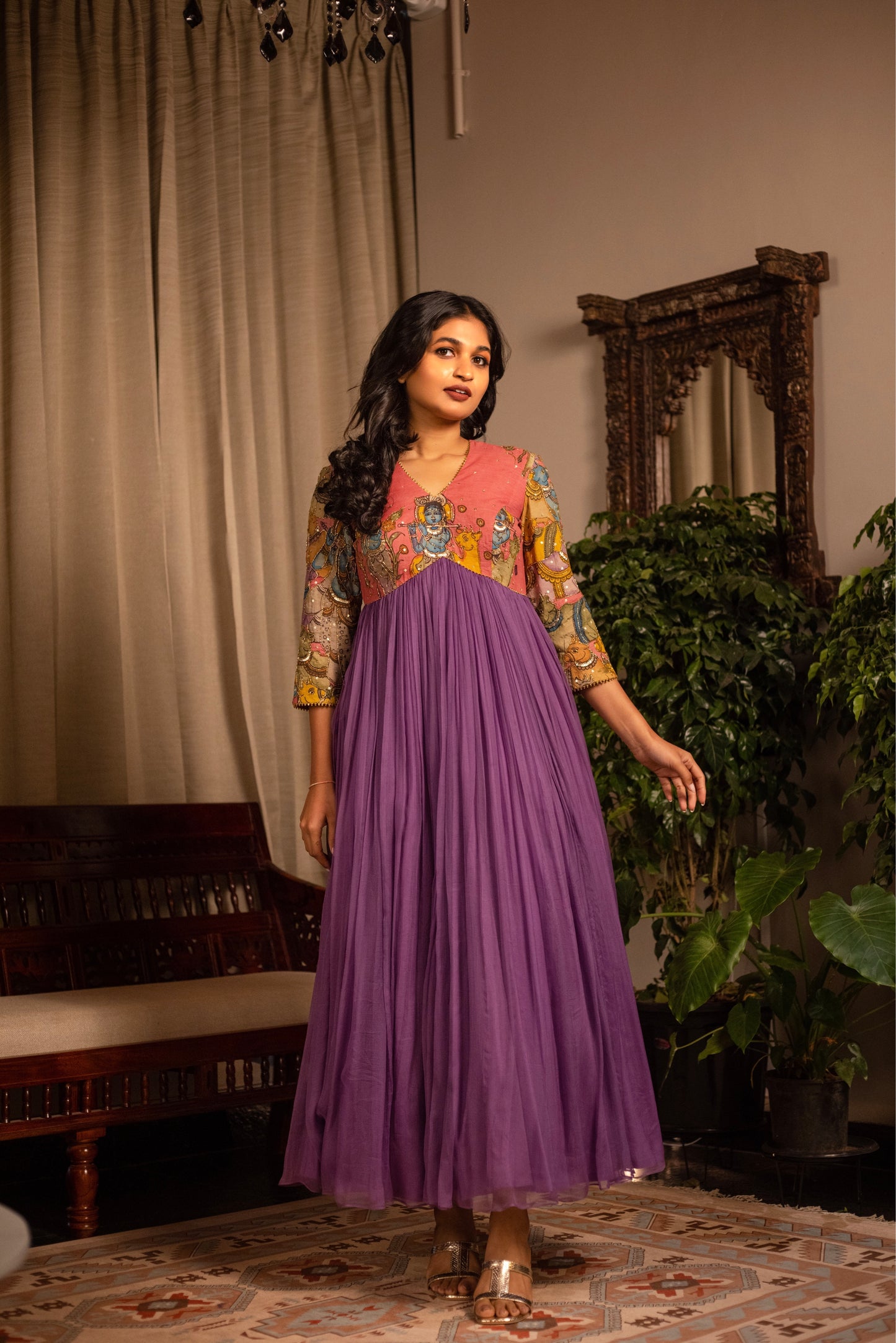 Pink / lavender anarkhali