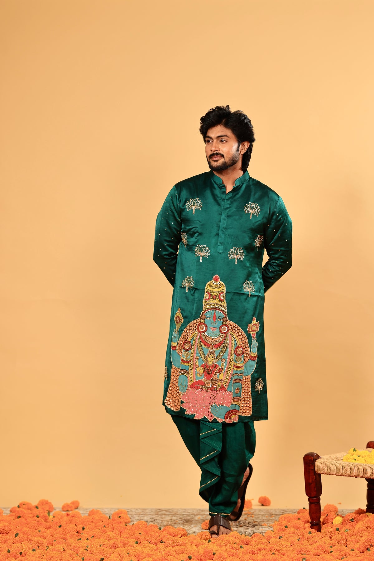 Green hrudaya lakshmi kurta