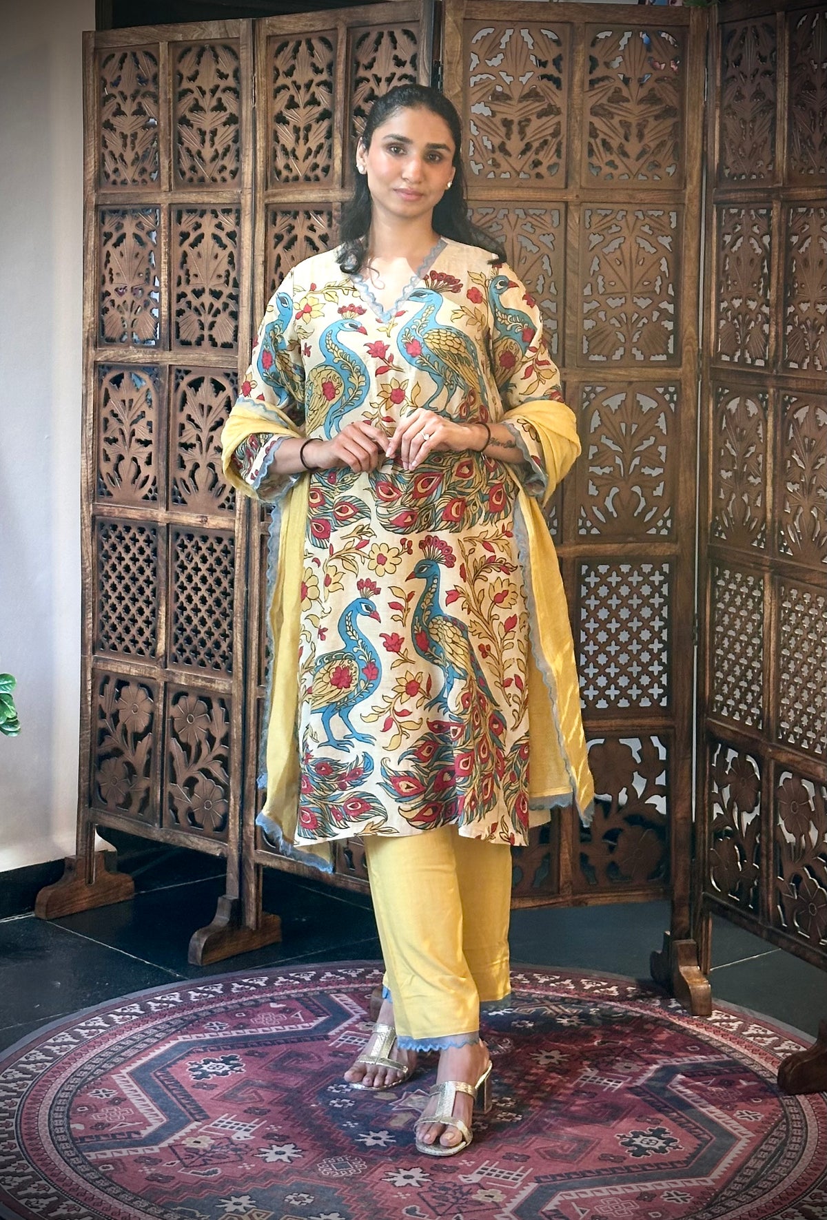Peacock kurti set