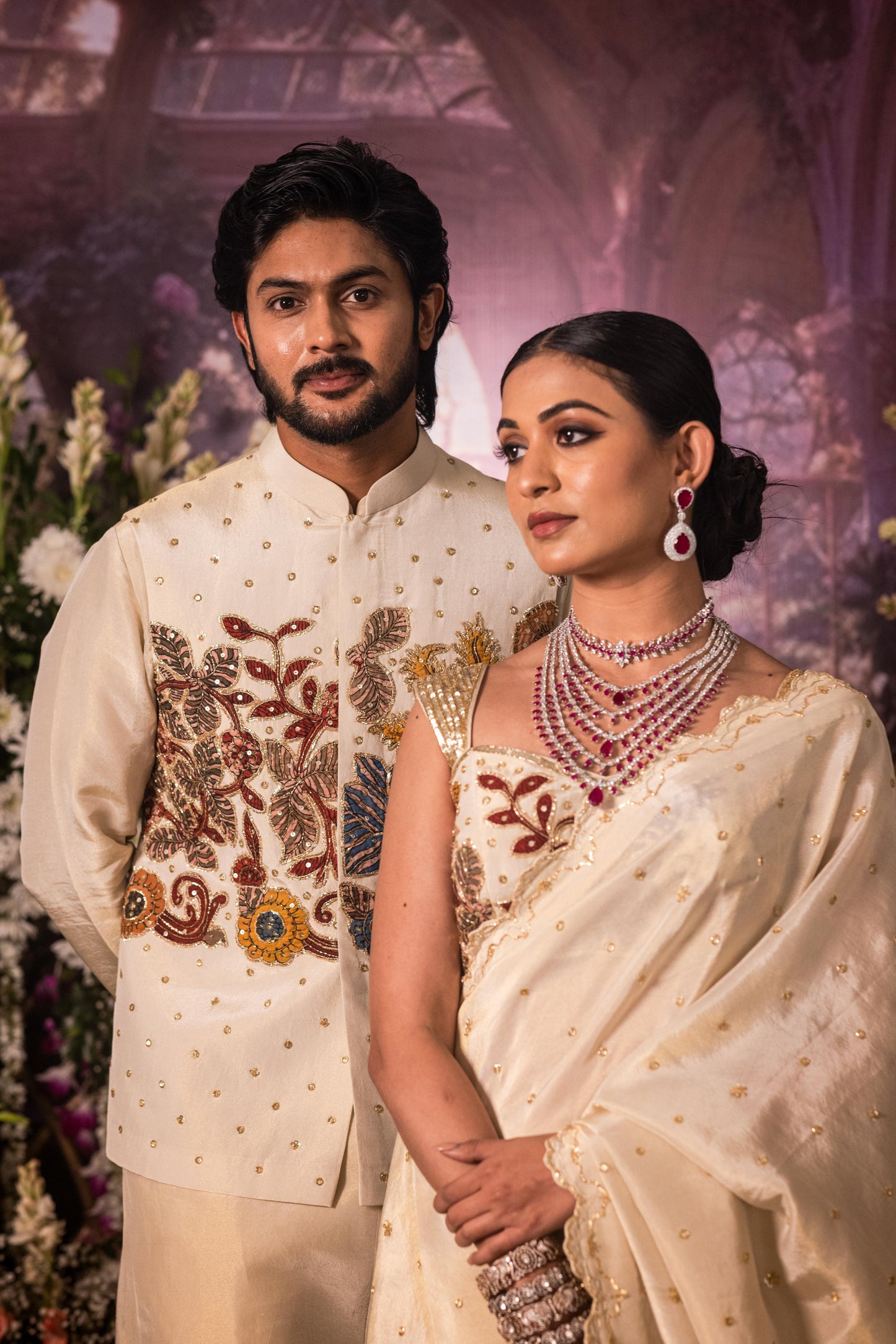 Ivory saree