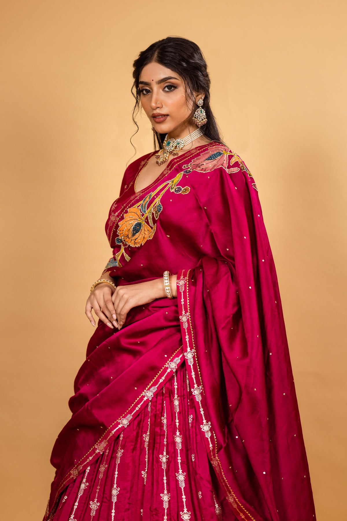 Pink benarasi lehenga