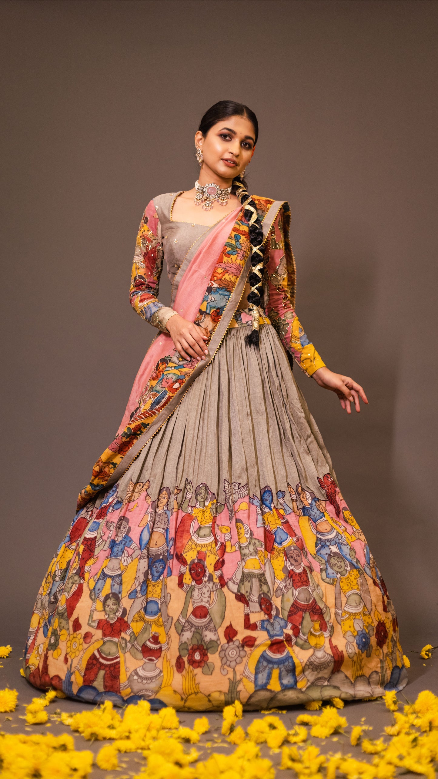 GREY AND PINK AJANTHA