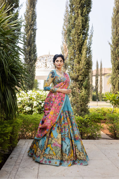 Blue Premika Lehenga set