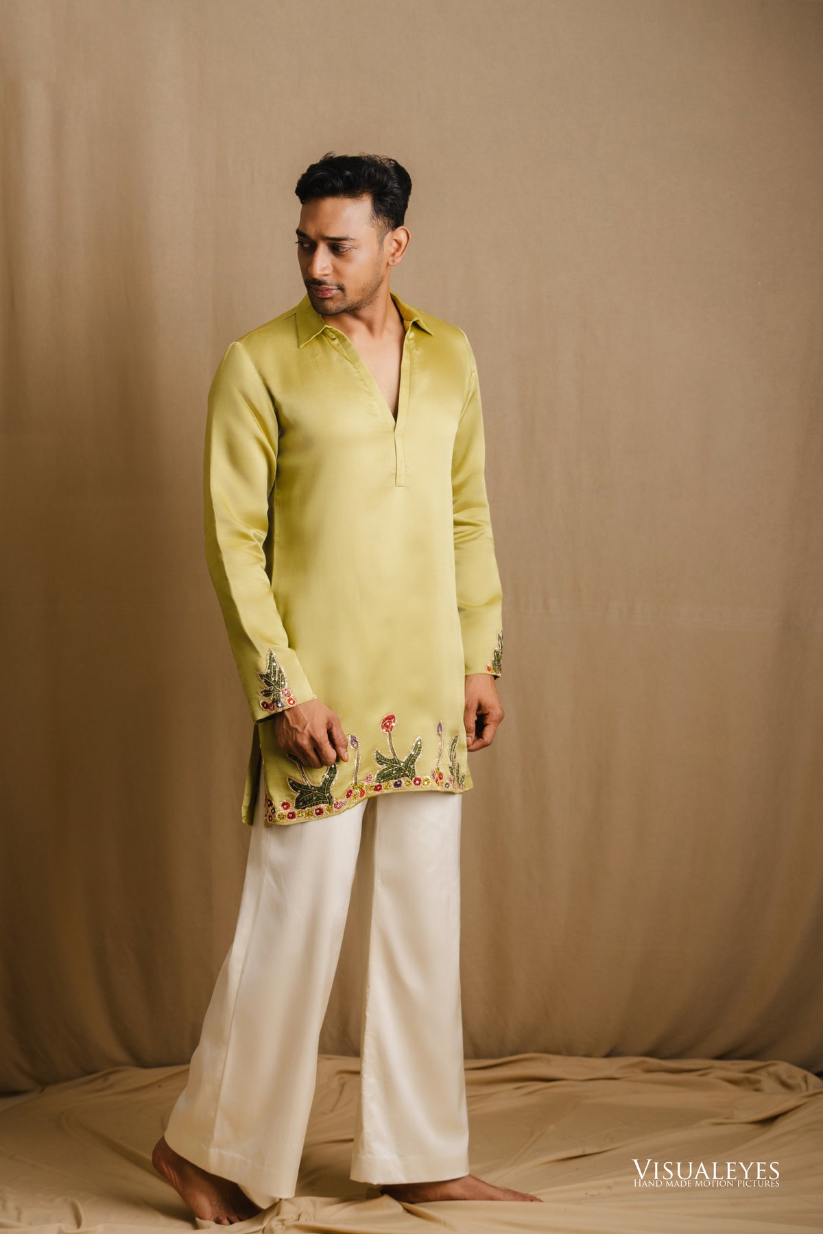 Pastel green kurta set