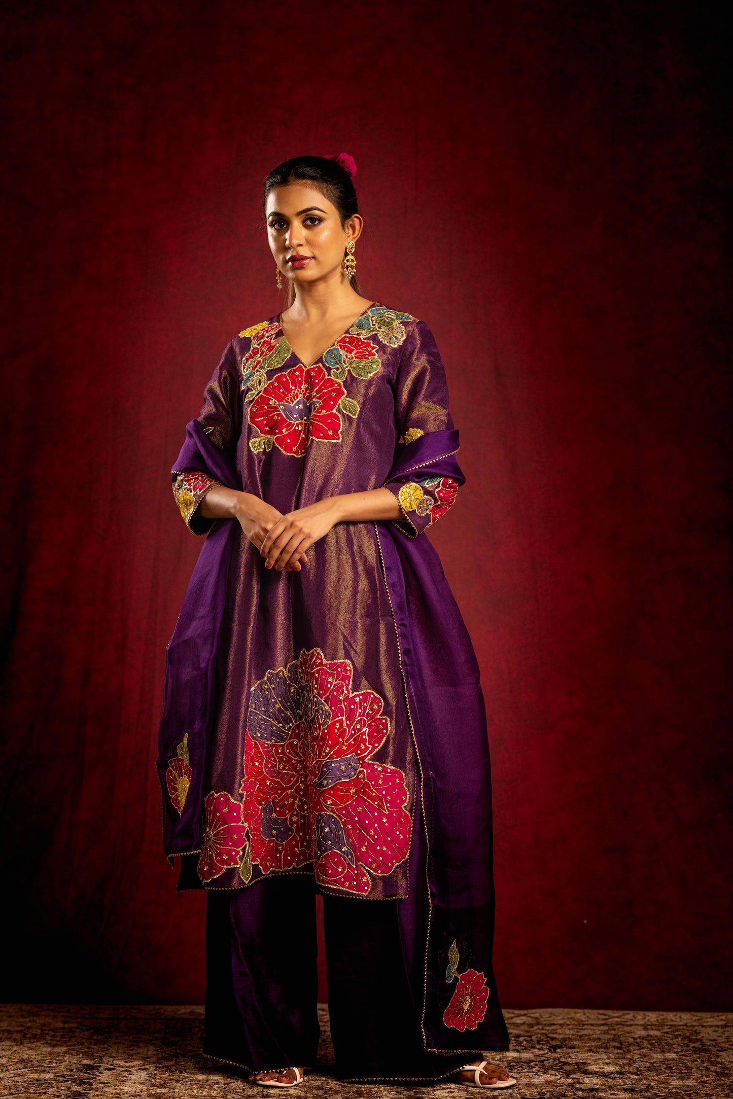 Purple kurti set