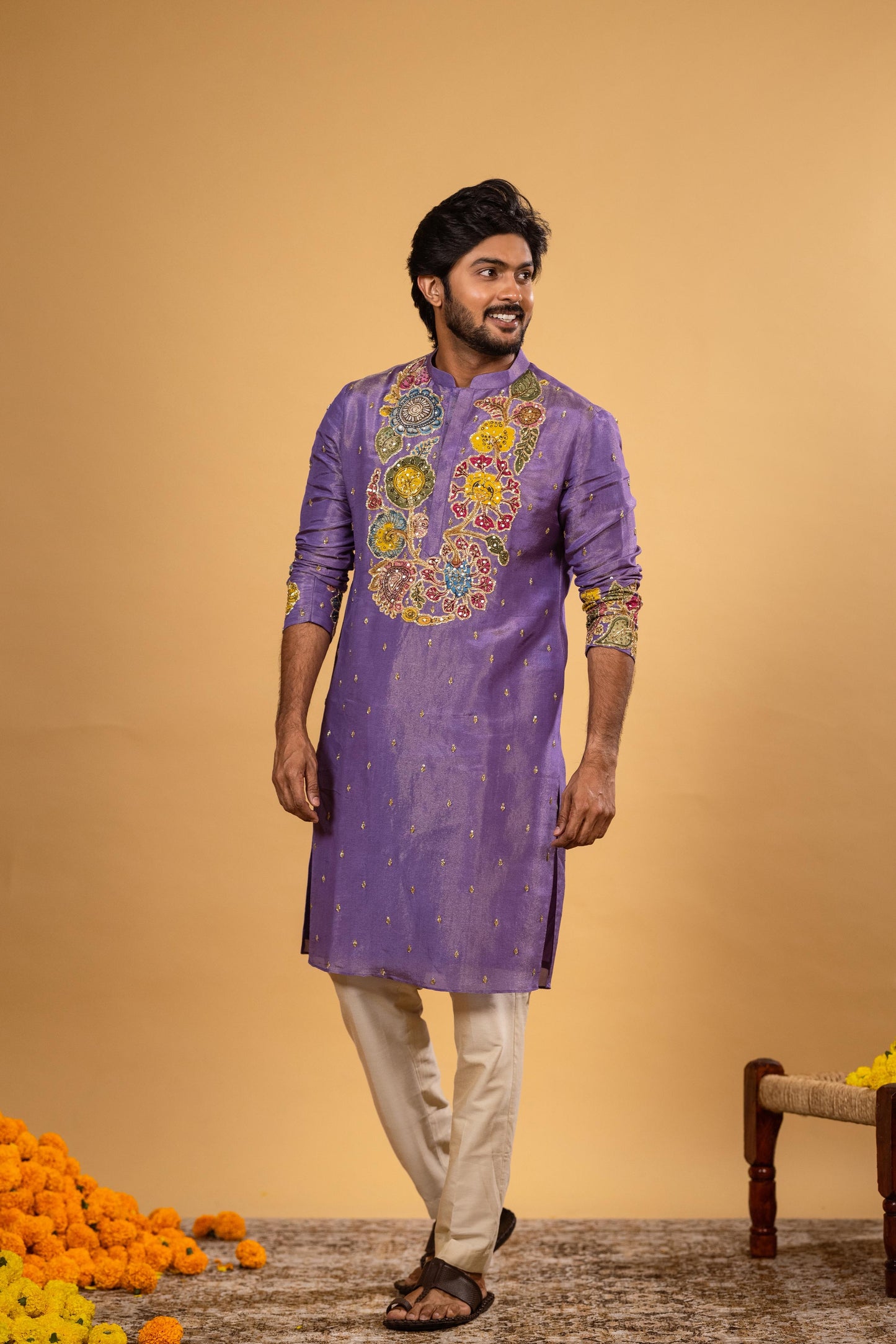 Lavender kurta set
