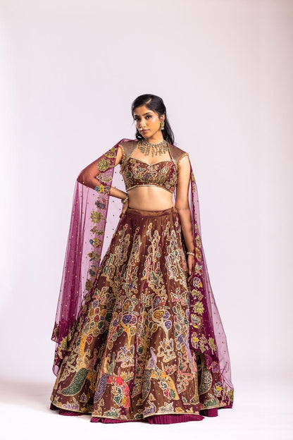 Snuff tissue lehenga set