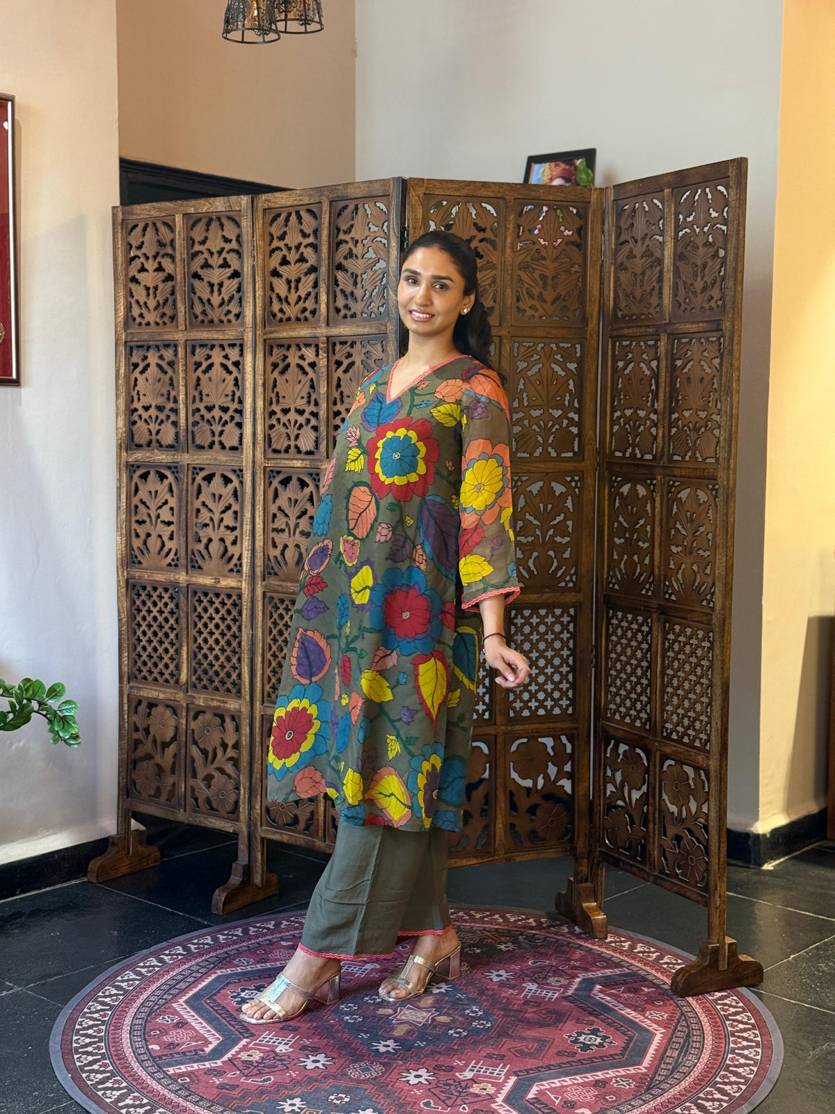 Grey kurti set