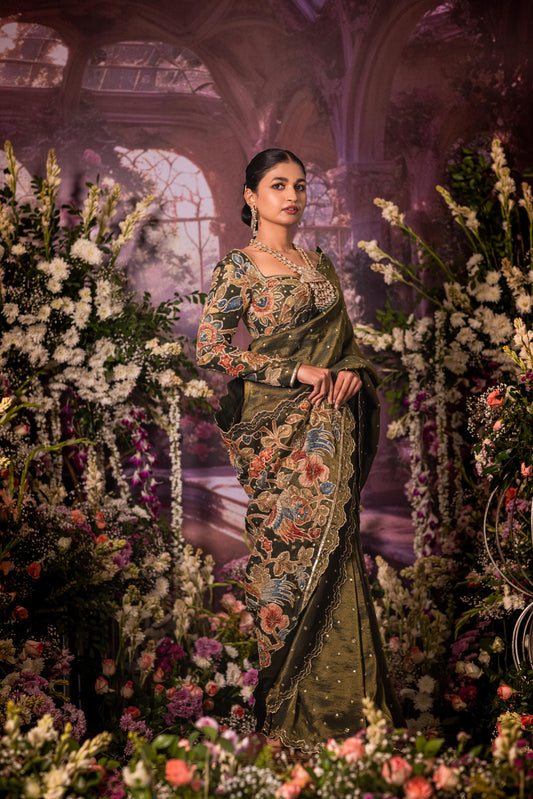 Green saree