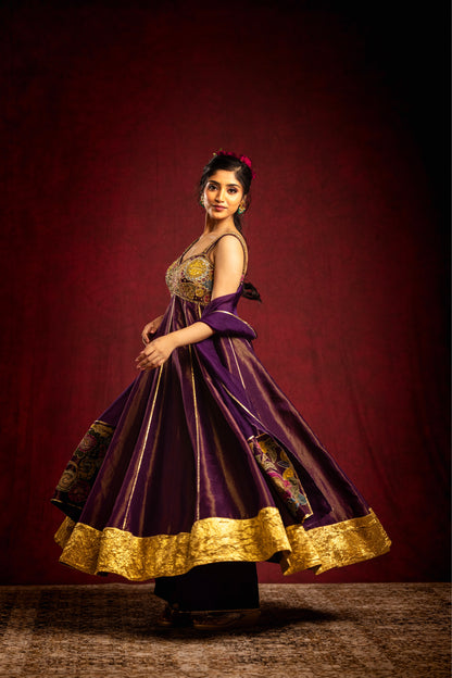 Purple Anarkhali set