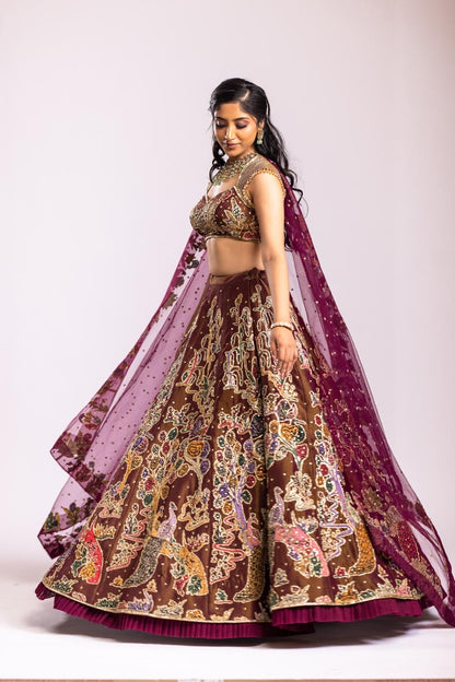 Snuff tissue lehenga set