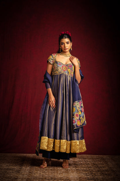 Navy Blue Anarkhali set