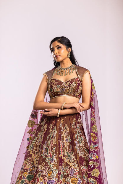 Snuff tissue lehenga set