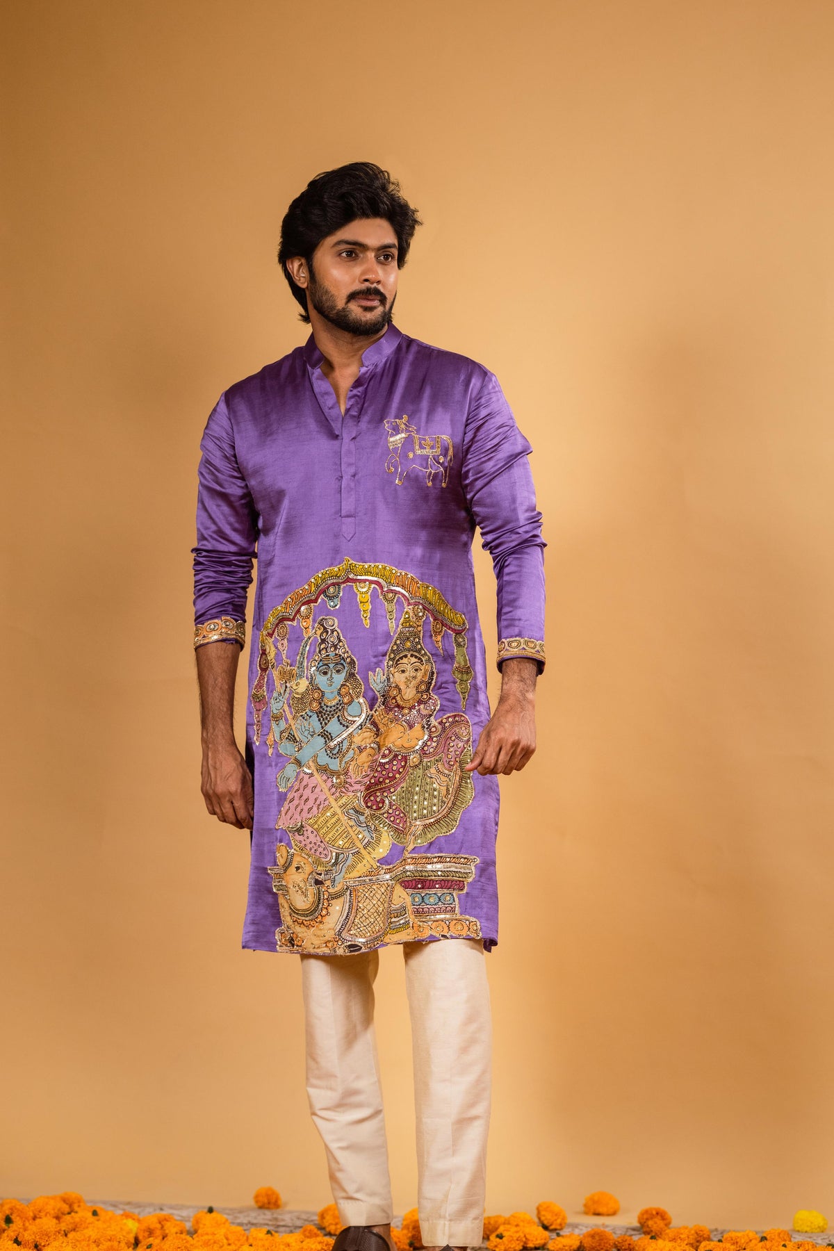 Lavender shiva parvati kurta