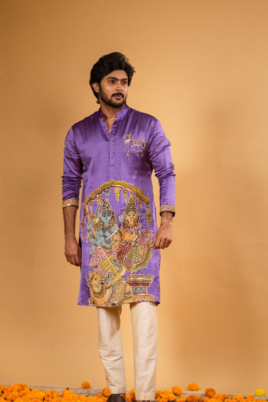Lavender shiva parvati kurta