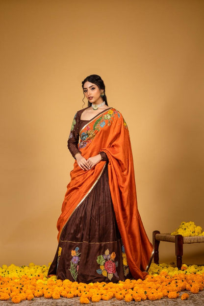 Orange / brown lehenga