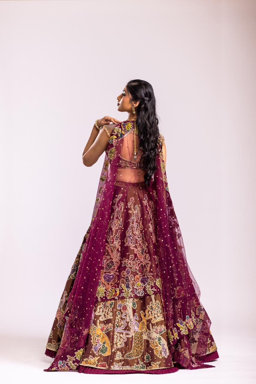 Snuff tissue lehenga set