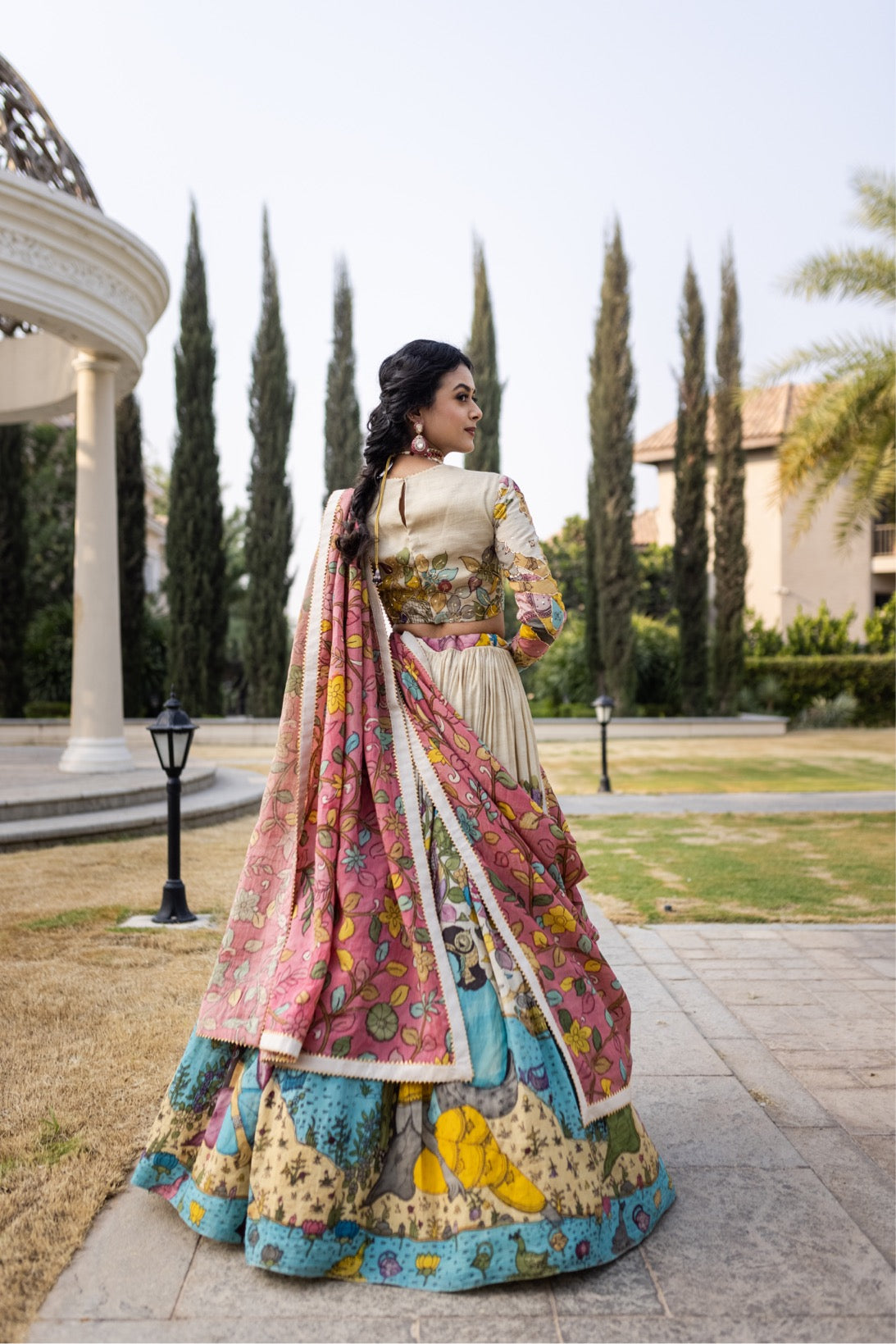 Cream Premika Lehenga set