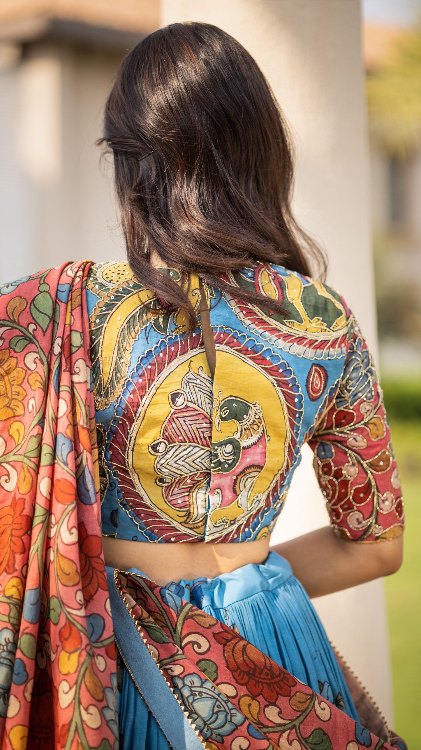 BLUE PEACOCK LEHENGA