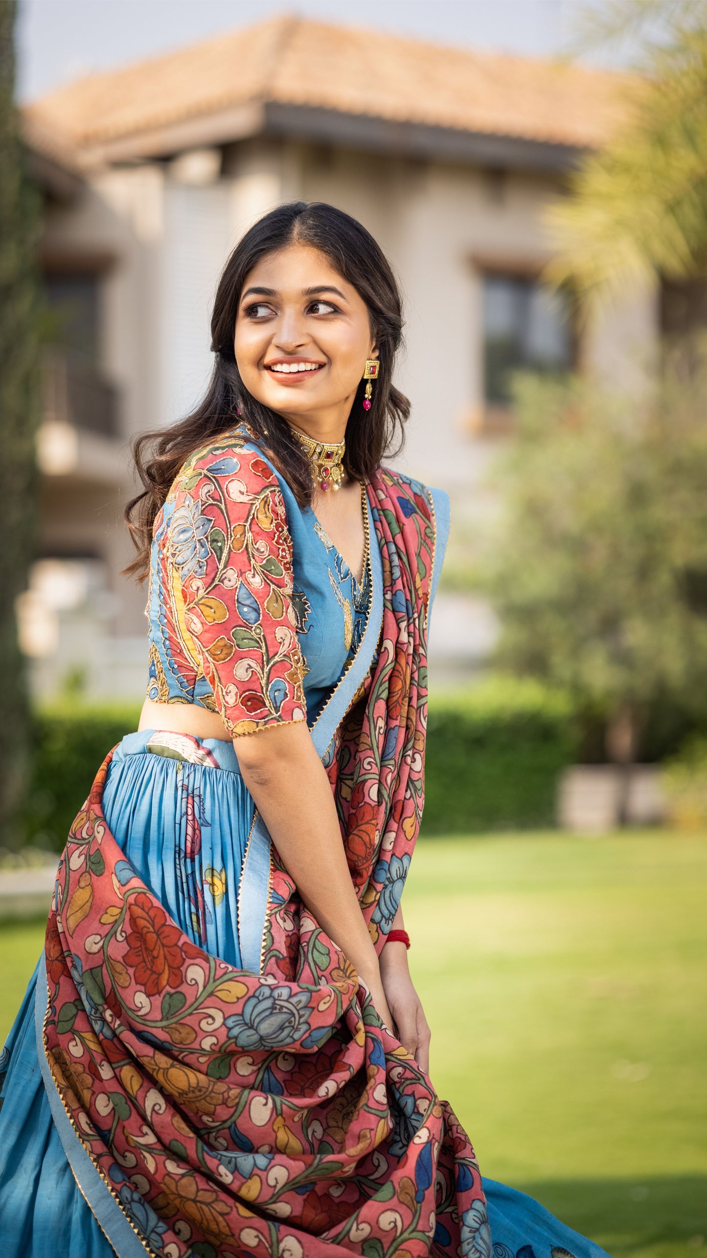 BLUE PEACOCK LEHENGA