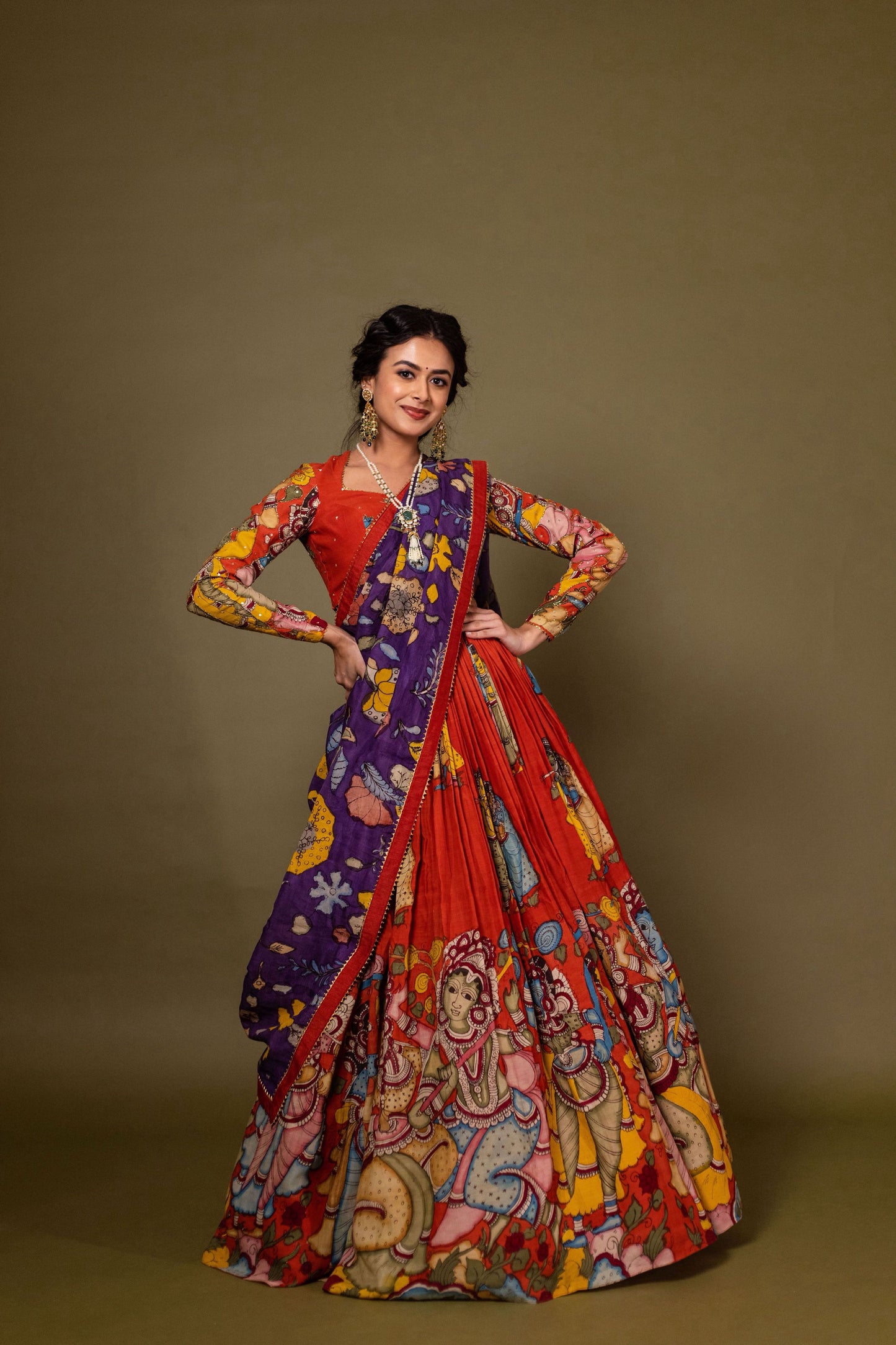 Orange Radhe Lehenga set