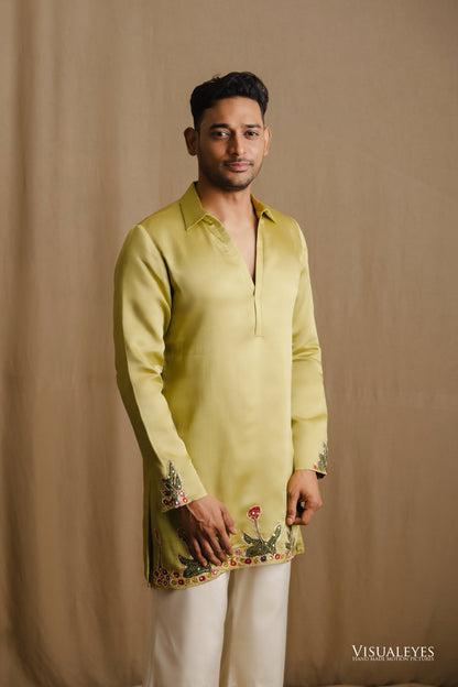 Pastel green kurta set