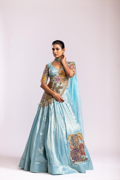 Blue tissue drape set