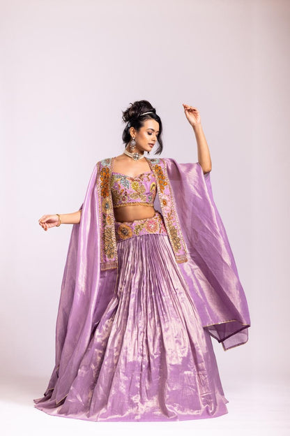 Lavender tissue cape set