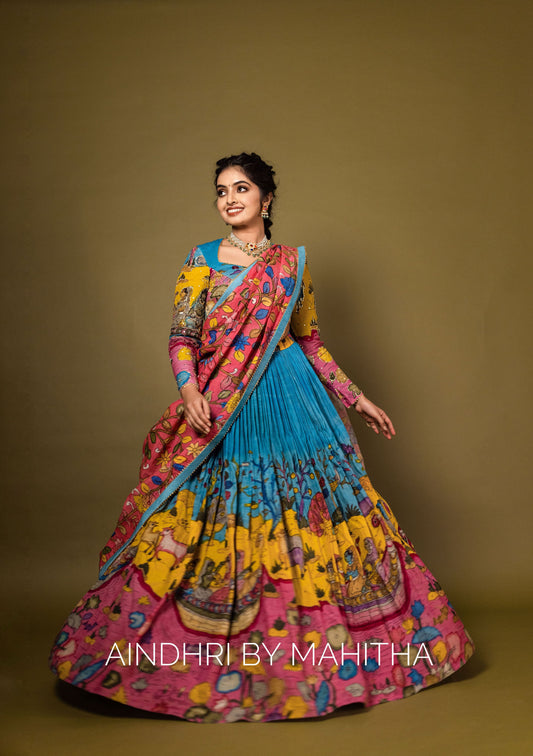 Blue Navika Lehenga set