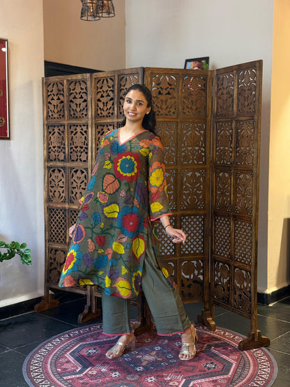 Grey kurti set