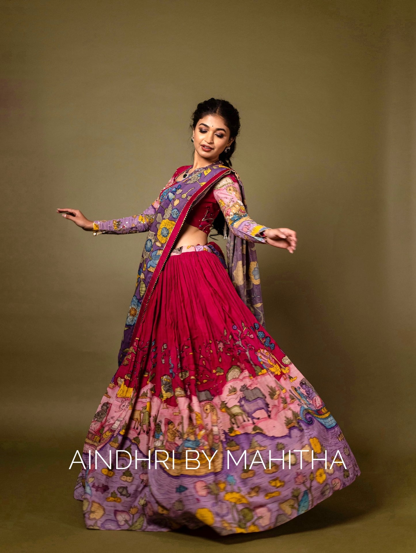 Pink Navika Lehenga set