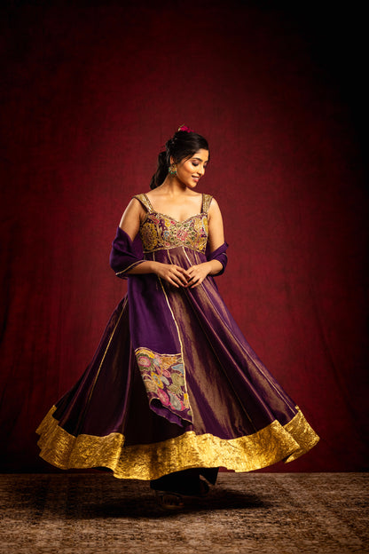 Purple Anarkhali set