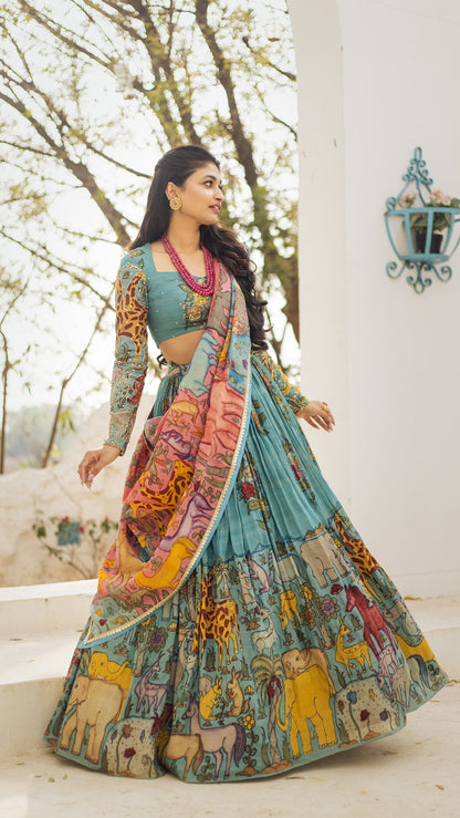 BLUE GIRAFFE LEHENGA