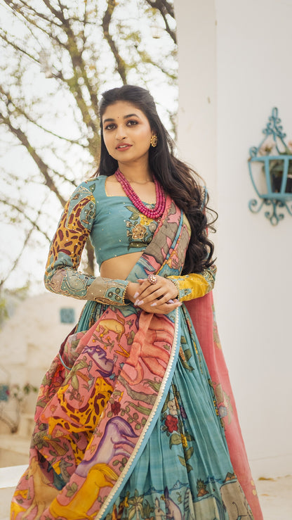 BLUE GIRAFFE LEHENGA