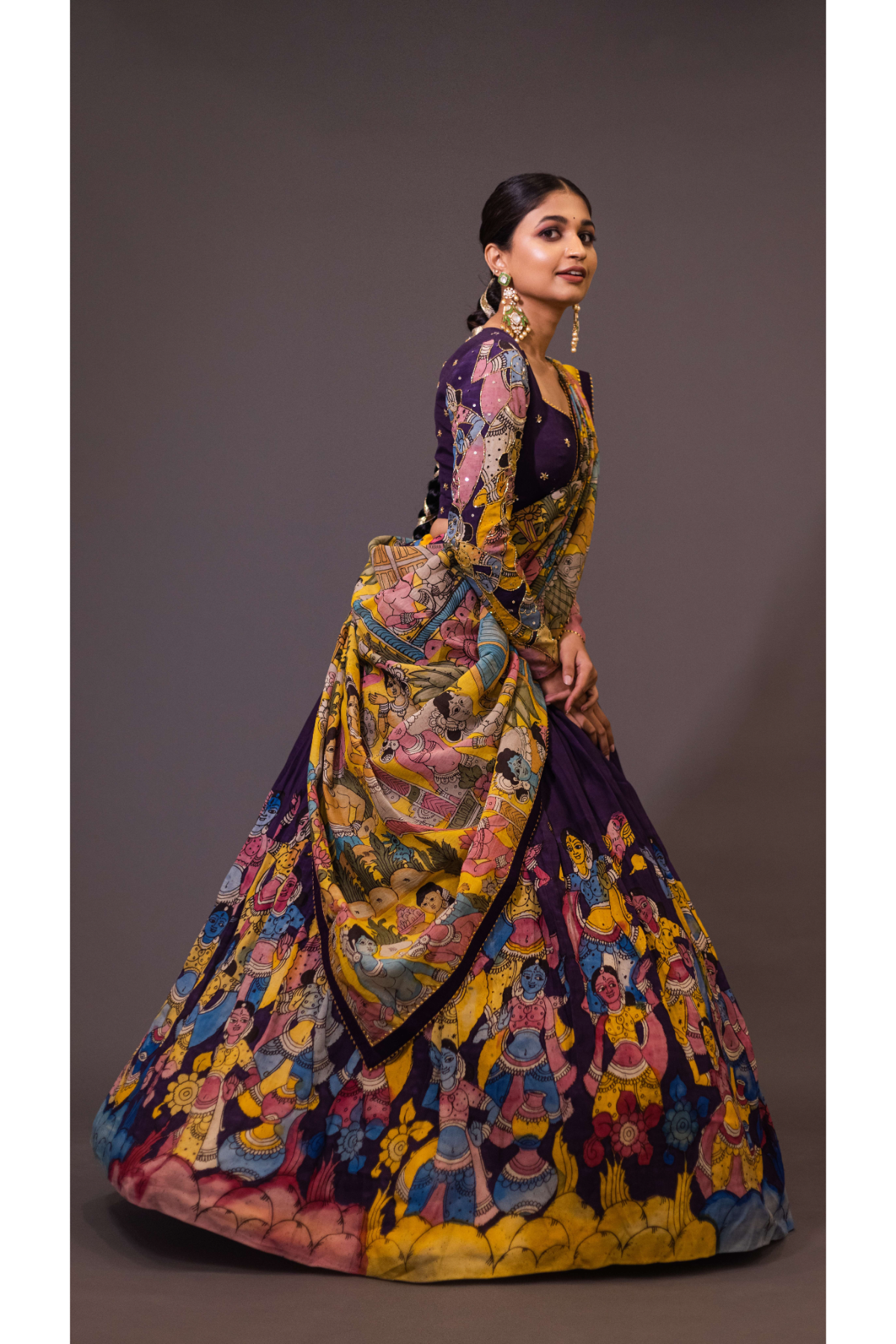 PURPLE AJANTHA LEHENGA SET